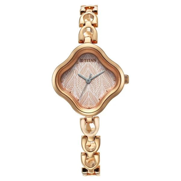 Titan Karishma Rose Gold Analog Metal Strap Watch for Women