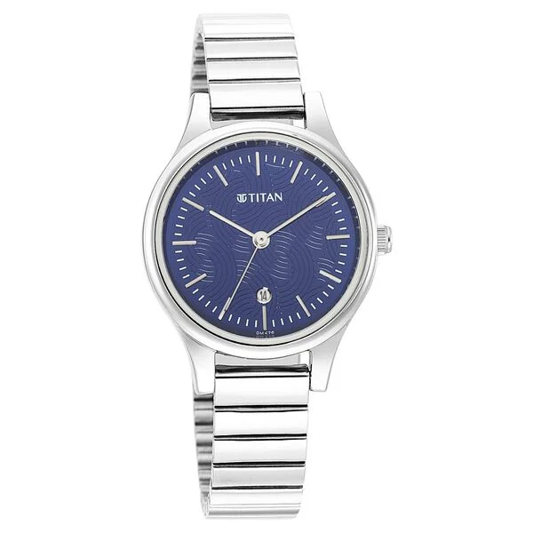 Titan Karishma Blue Dial Metal Strap Watch for Women
